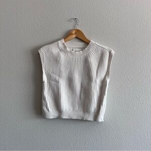 Women's White Knit Sleeveless Top from Abercrombie